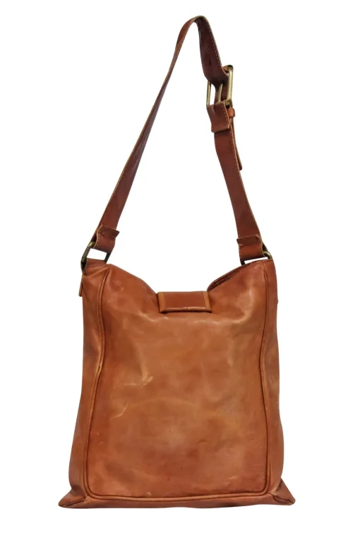 Chloe - Tan Leather Rectangular Shoulder Bag
