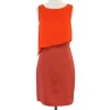 Chris Benz - Orange Silk Layered Sleeveless Dress Sz 8