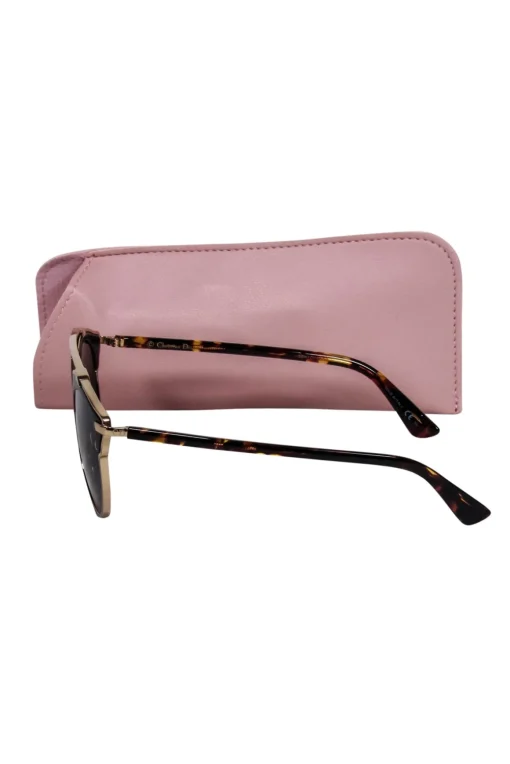 Christian Dior - Black & Gold Aviator Sunglasses