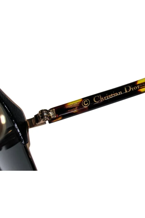 Christian Dior - Black & Gold Aviator Sunglasses
