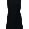 Christian Dior - Black Scalloped Neckline Sheath Dress Sz 6