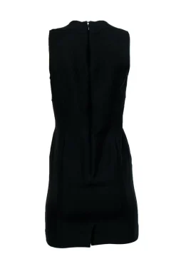 Christian Dior - Black Scalloped Neckline Sheath Dress Sz 6