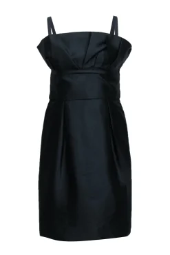 Christian Dior - Black Structured Sleeveless Mini Dress Sz 6