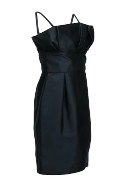 Christian Dior - Black Structured Sleeveless Mini Dress Sz 6