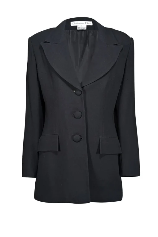 Christian Dior - Black Three Button Blazer Sz 10