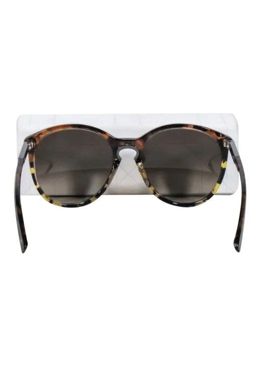 Christian Dior - Brown Tortoise Round Frame Sunglasses