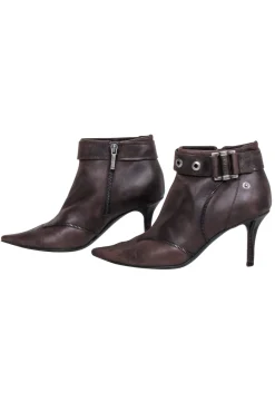 Christian Dior - Brown Zipper Detail Shor Boots Sz 7