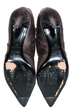 Christian Dior - Brown Zipper Detail Shor Boots Sz 7