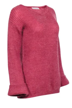 Christian Dior - Dark Pink Knit Crewneck Sweater Sz 10