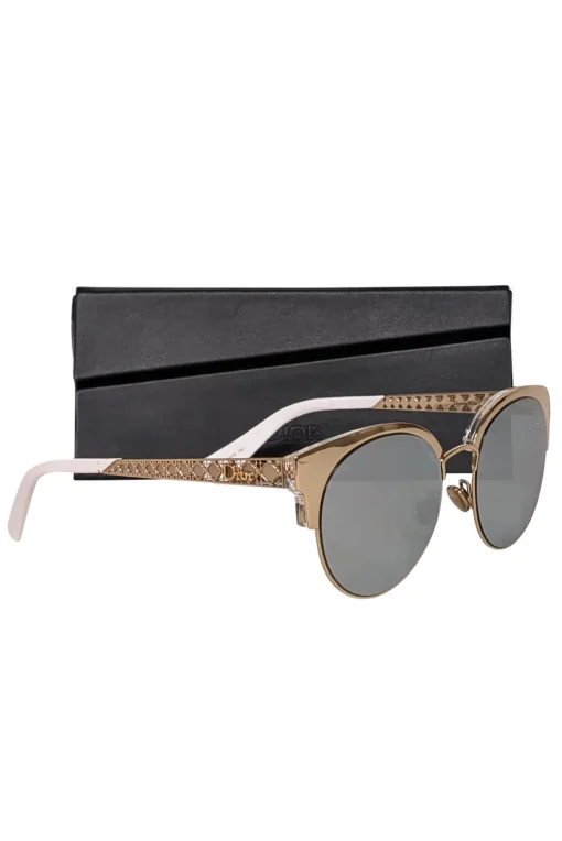 Christian Dior - Gold & White Sunglasses