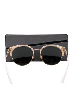 Christian Dior - Gold & White Sunglasses