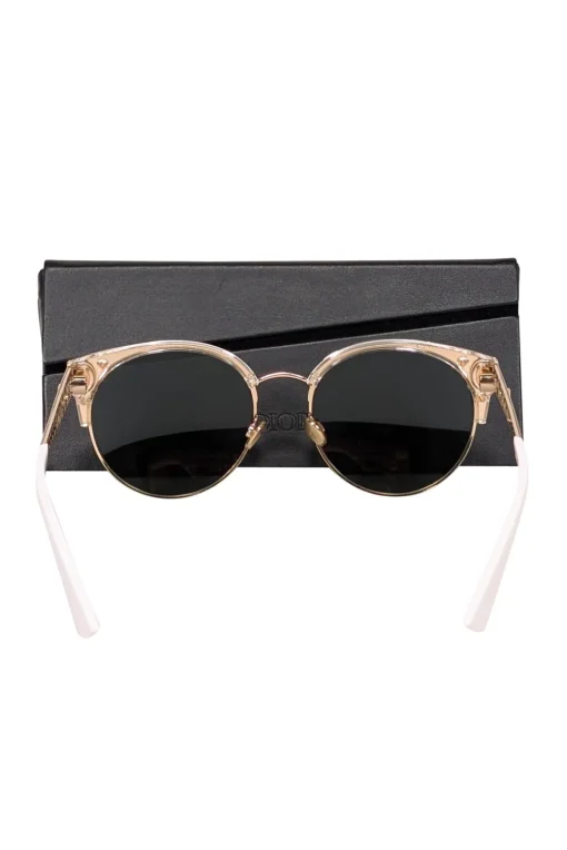 Christian Dior - Gold & White Sunglasses