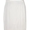 Christian Dior - Ivory Crepe Satin Pencil Skirt Sz M
