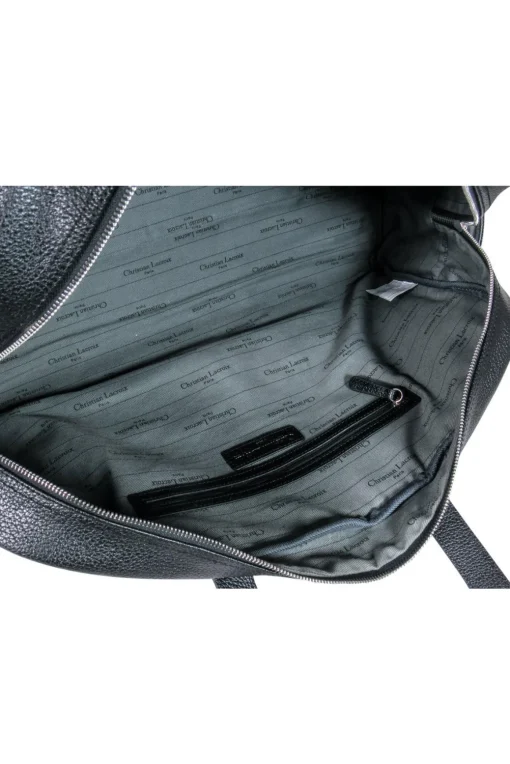 Christian LaCroix - Large Black Pebbled Leather Duffle Bag