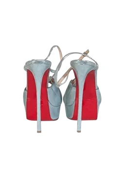 Christian Louboutin - Aqua Blue Metallic Platform 