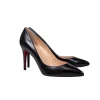 Christian Louboutin - Black Leather Pointed Toe Pumps Sz 11