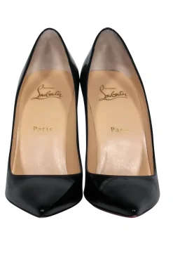 Christian Louboutin - Black Patent Leather Pointed Toe "Kate" Pumps Sz 8.5