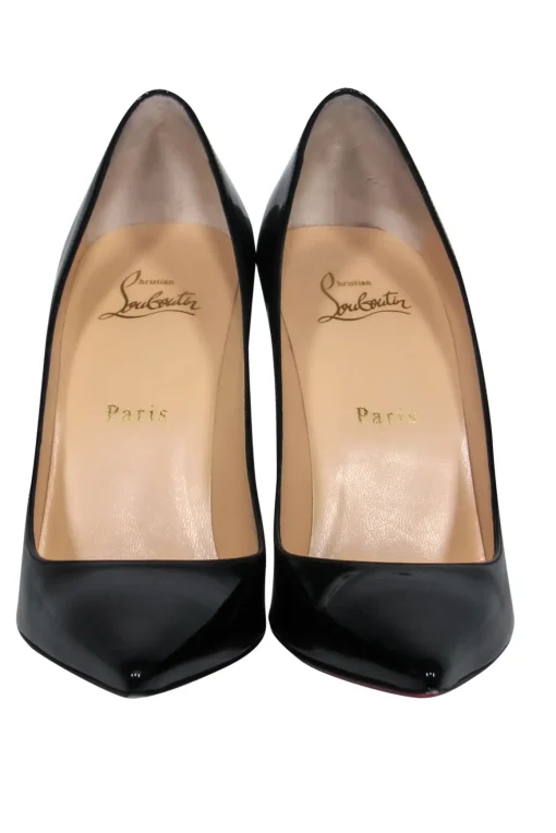Christian Louboutin - Black Patent Leather Pointed Toe "Kate" Pumps Sz 8.5