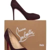Christian Louboutin - Deep Plum Suede "New Declic" Pumps Sz 7.5
