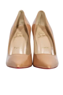 Christian Louboutin - Nude "Kate 100" Patent Basic Pumps Sz 8