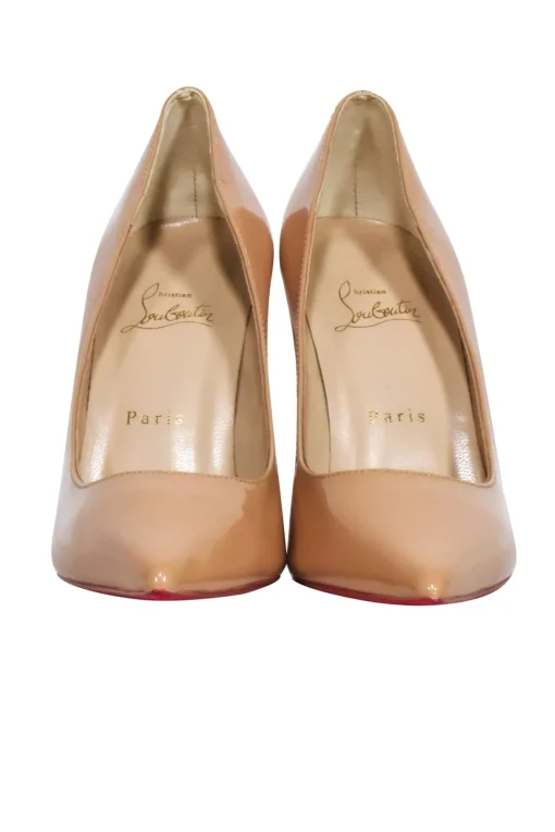 Christian Louboutin - Nude "Kate 100" Patent Basic Pumps Sz 8