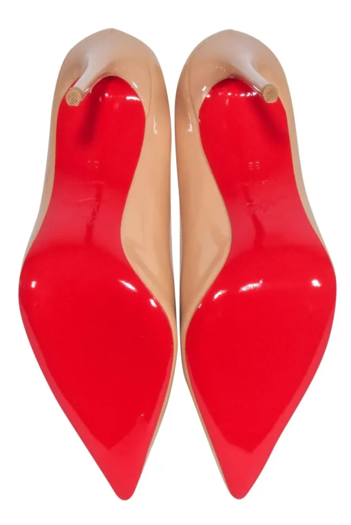 Christian Louboutin - Nude "Kate 100" Patent Basic Pumps Sz 8