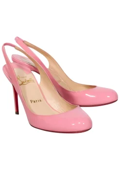 Christian Louboutin - Pink Patent Sling Back Pump Sz 6.5