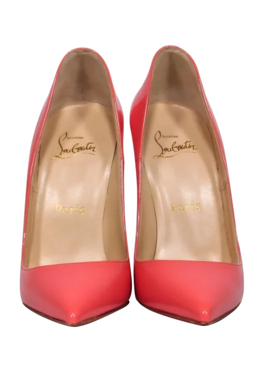Christian Louboutin - Pink Patent Leather Pointed Toe Stilettos Sz 6