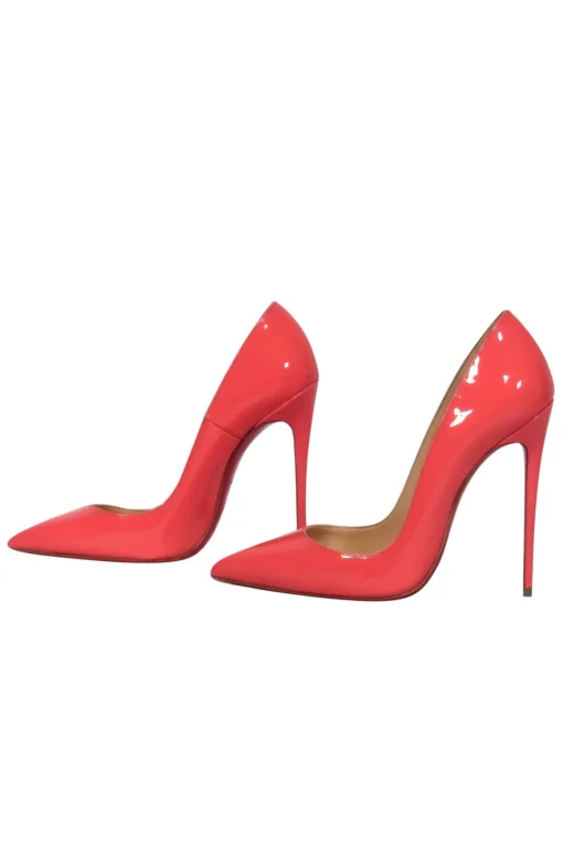 Christian Louboutin - Pink Patent Leather Pointed Toe Stilettos Sz 6