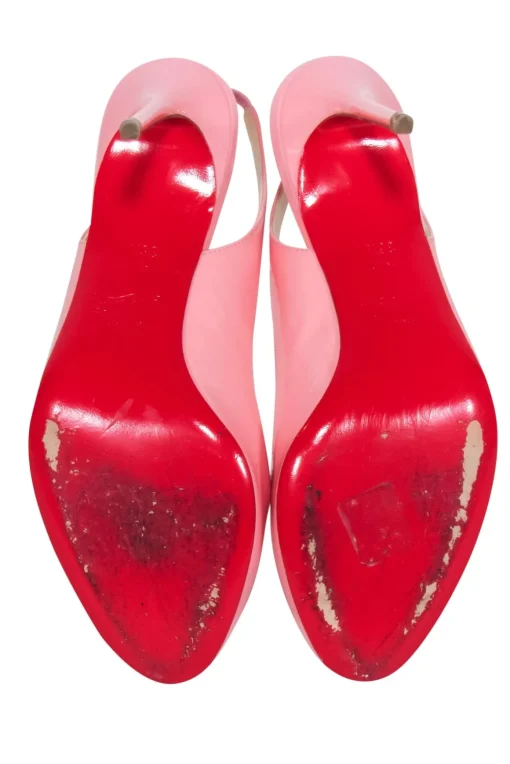 Christian Louboutin - Pink Patent Sling Back Pump Sz 6.5