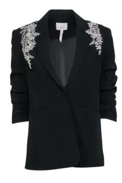 Cinq a Sept - Black "Kylie Crystal Embellished" Blazer Sz 00