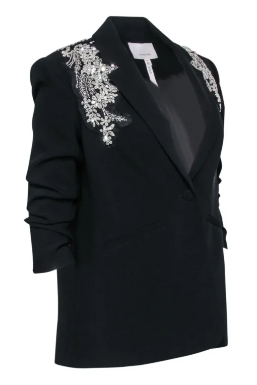 Cinq a Sept - Black "Kylie Crystal Embellished" Blazer Sz 00