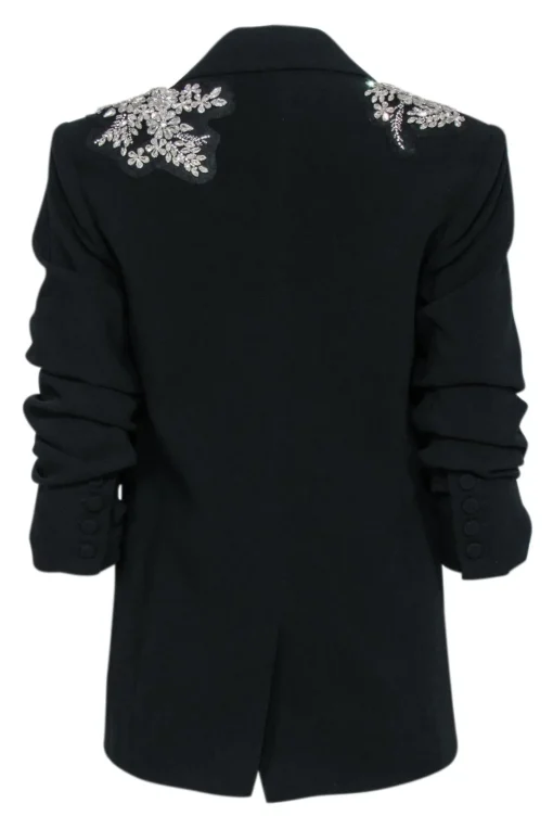 Cinq a Sept - Black "Kylie Crystal Embellished" Blazer Sz 00