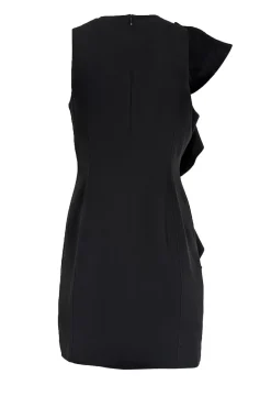 Cinq a Sept - Black Sleeveless Ruffle Front Sheath Dress Sz 10