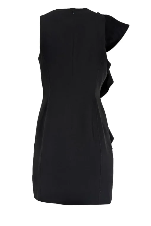 Cinq a Sept - Black Sleeveless Ruffle Front Sheath Dress Sz 10