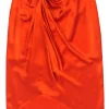 Cinq a Sept - Blood Orange "Emma Bow" Silk Skirt Sz 8