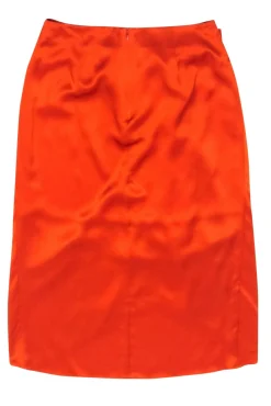 Cinq a Sept - Blood Orange "Emma Bow" Silk Skirt Sz 8