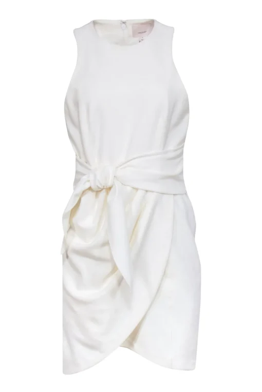 Cinq a Sept - Ivory "Cassaleigh" Tie Front Tulip Hem Dress Sz 10