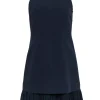Cinq a Sept - Navy Sheath Dress w/ Pleated Drop Hem Sz 4