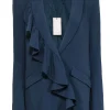 Cinq a Sept - Peacock Blue Ruffled "Margo" Blazer Sz 8