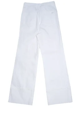 Cinq a Sept - White Button Up High Rise Wide Leg w/ Cuff Pant Sz 2
