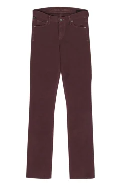 Citizens of Humanity - Burgundy Straight Leg Low Rise "Ava" Jeans Sz 25