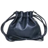 Clare V. - Navy Leather Drawstring Bucket-Style Crossbody