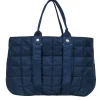 Clare V. - Navy Quilted Puffer "Trapezienne" Tote