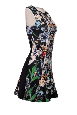 Clover Canyon - Black Abstract Jewel Print Sleeveless Mini Dress Sz XS