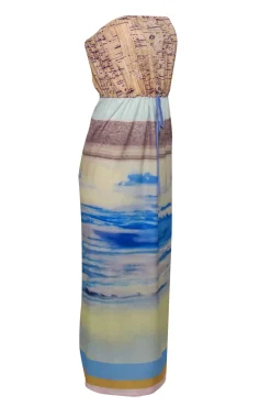 Clover Canyon - Multicolor Multi-Print Strapless Maxi Dress Sz S