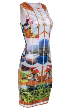 Clover Canyon - White w/ Multi Color Abstract Print Dress Sz XS