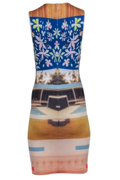Clover Canyon - White w/ Multi Color Abstract Print Dress Sz XS