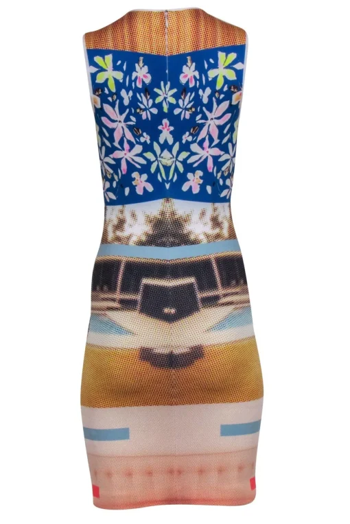 Clover Canyon - White w/ Multi Color Abstract Print Dress Sz XS