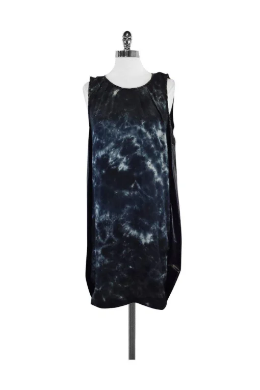Clu - Black & Blue Mixed Media Dress Sz S